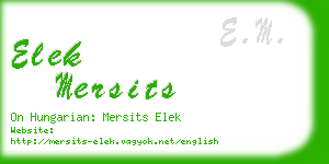 elek mersits business card